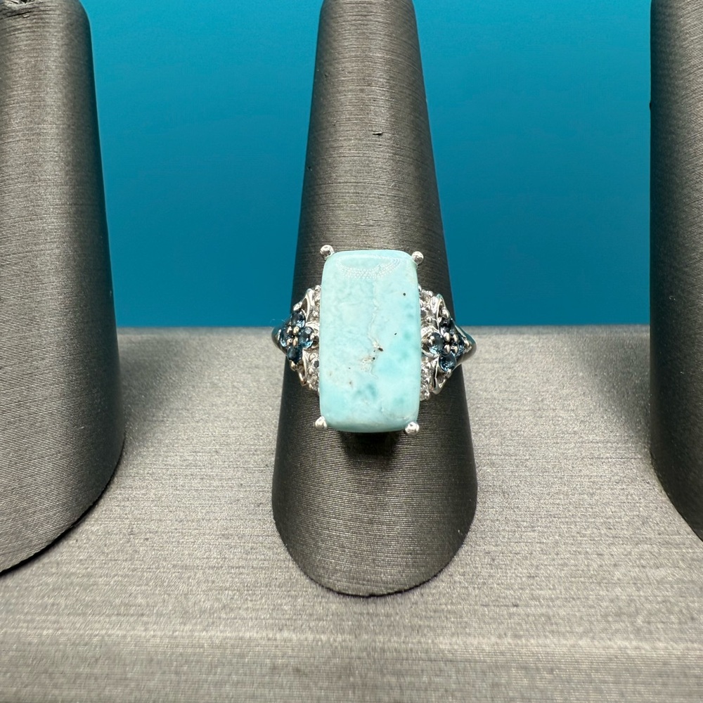Larimar Silver Ring - image 7